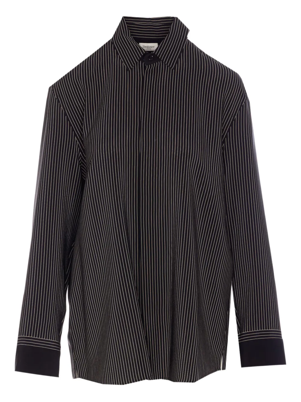 Saint Laurent camisa con rayas estampadas | negro | Image 1