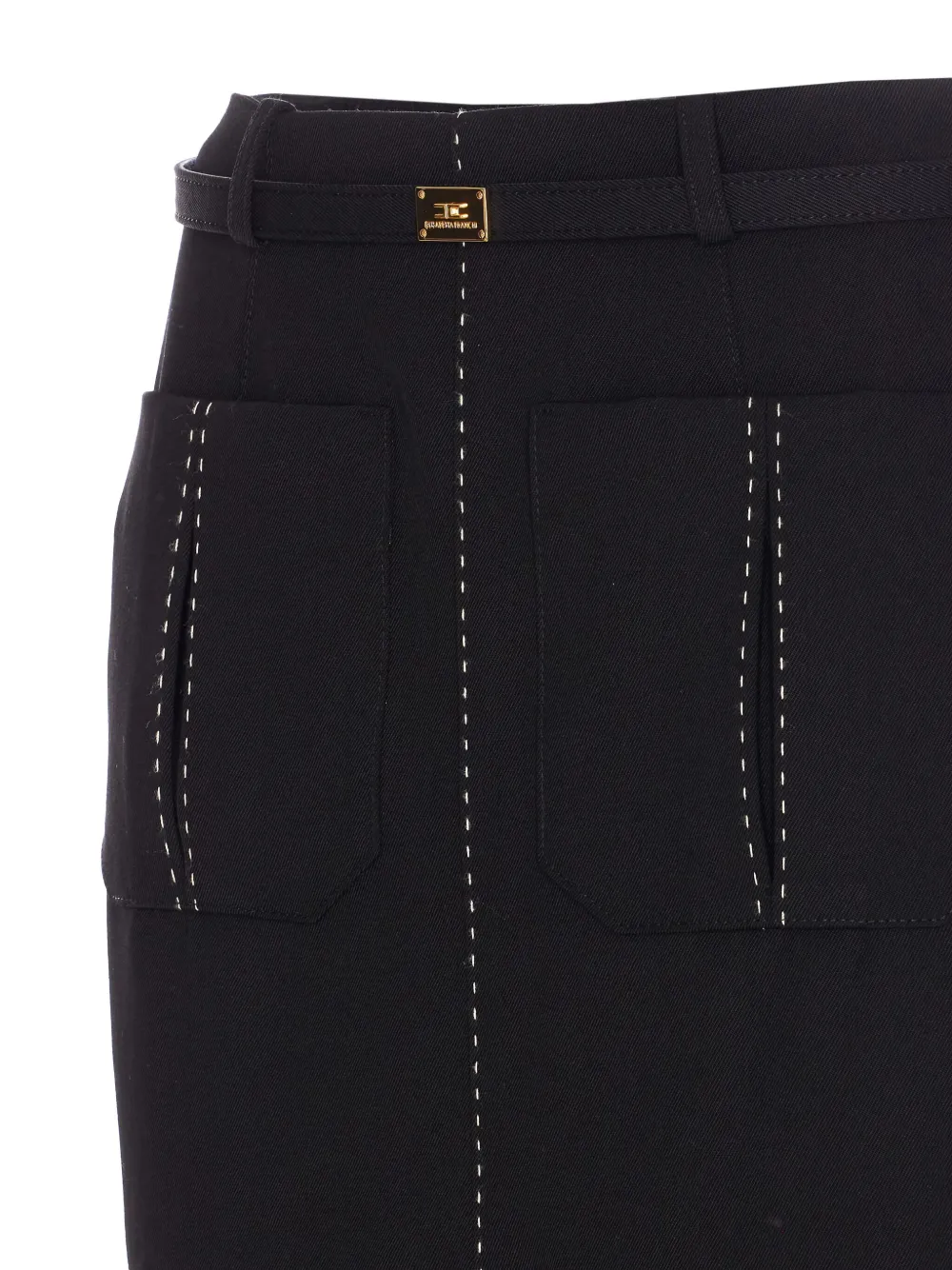 Elisabetta Franchi Rok met ceintuur Zwart