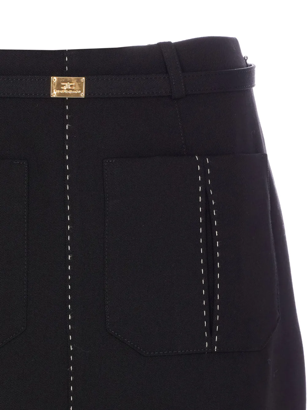 Elisabetta Franchi Rok met ceintuur Zwart