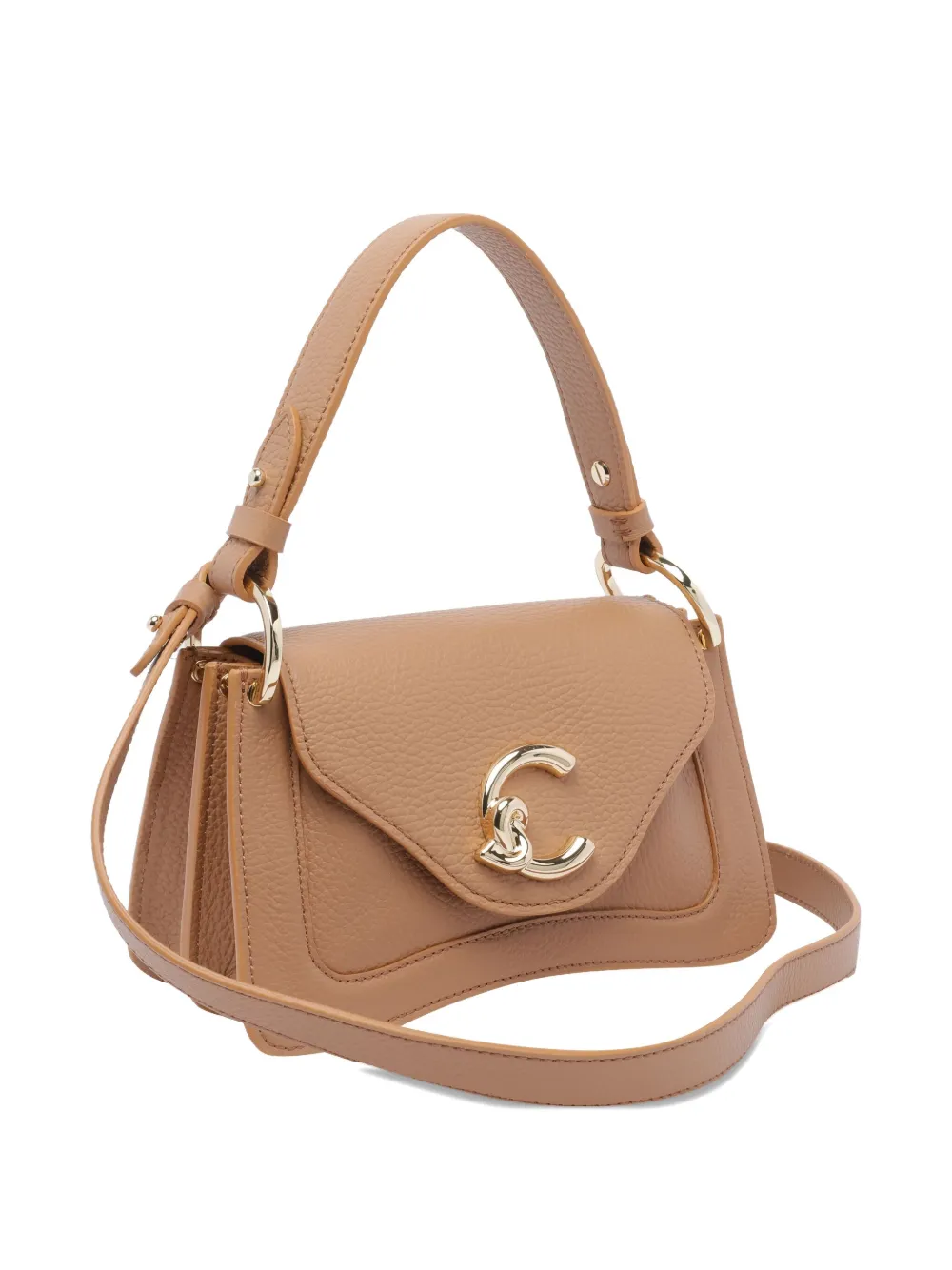 Coccinelle Leren schoudertas Beige