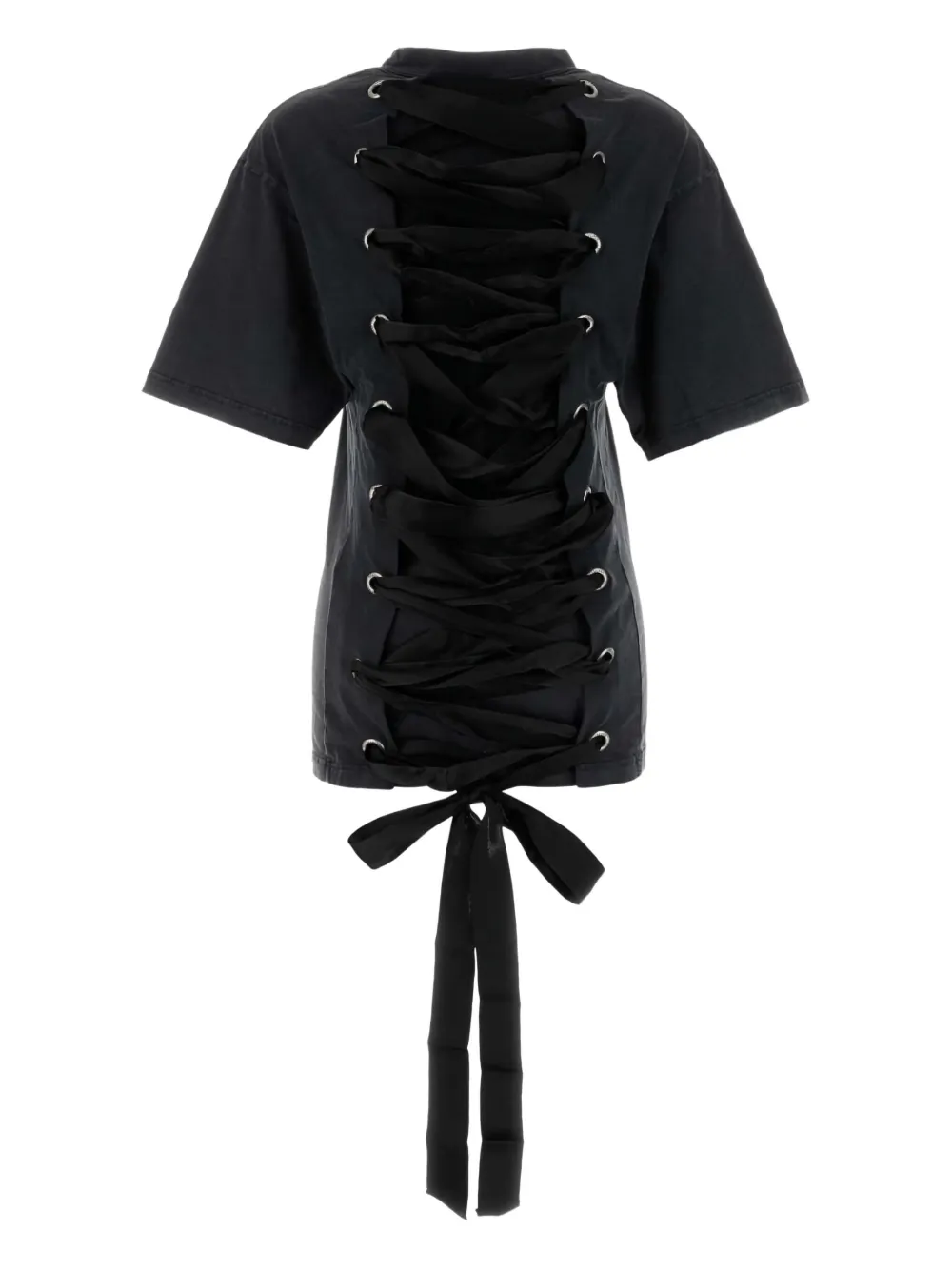 Balenciaga T-shirt met veterdetail Zwart