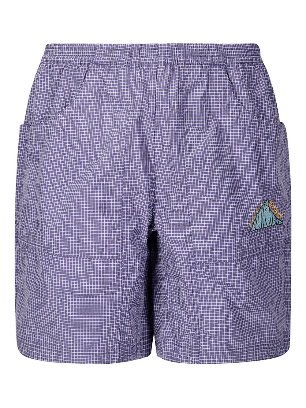 Brain Dead checked cargo shorts | Blue | Image 1