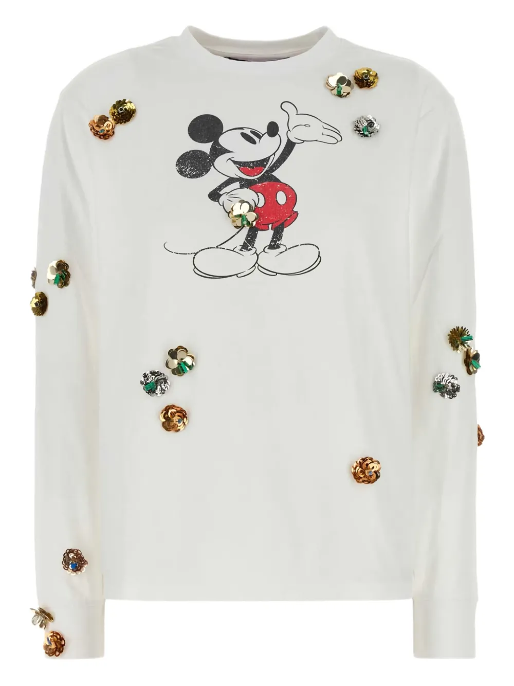Coperni x Disney 'Mickey Mouse' ロングスリーブトップ - ホワイト Coperni x Disney 'Mickey Mouse' ロングスリーブトップ - ホワイト