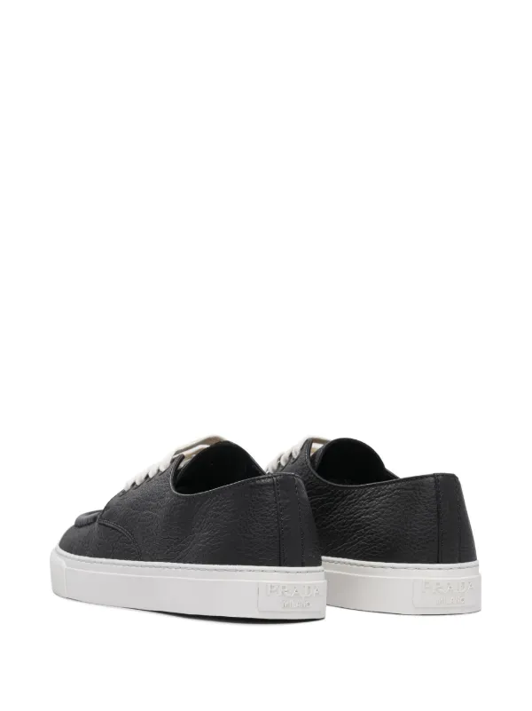Prada Leather Sneakers | Black | FARFETCH RO
