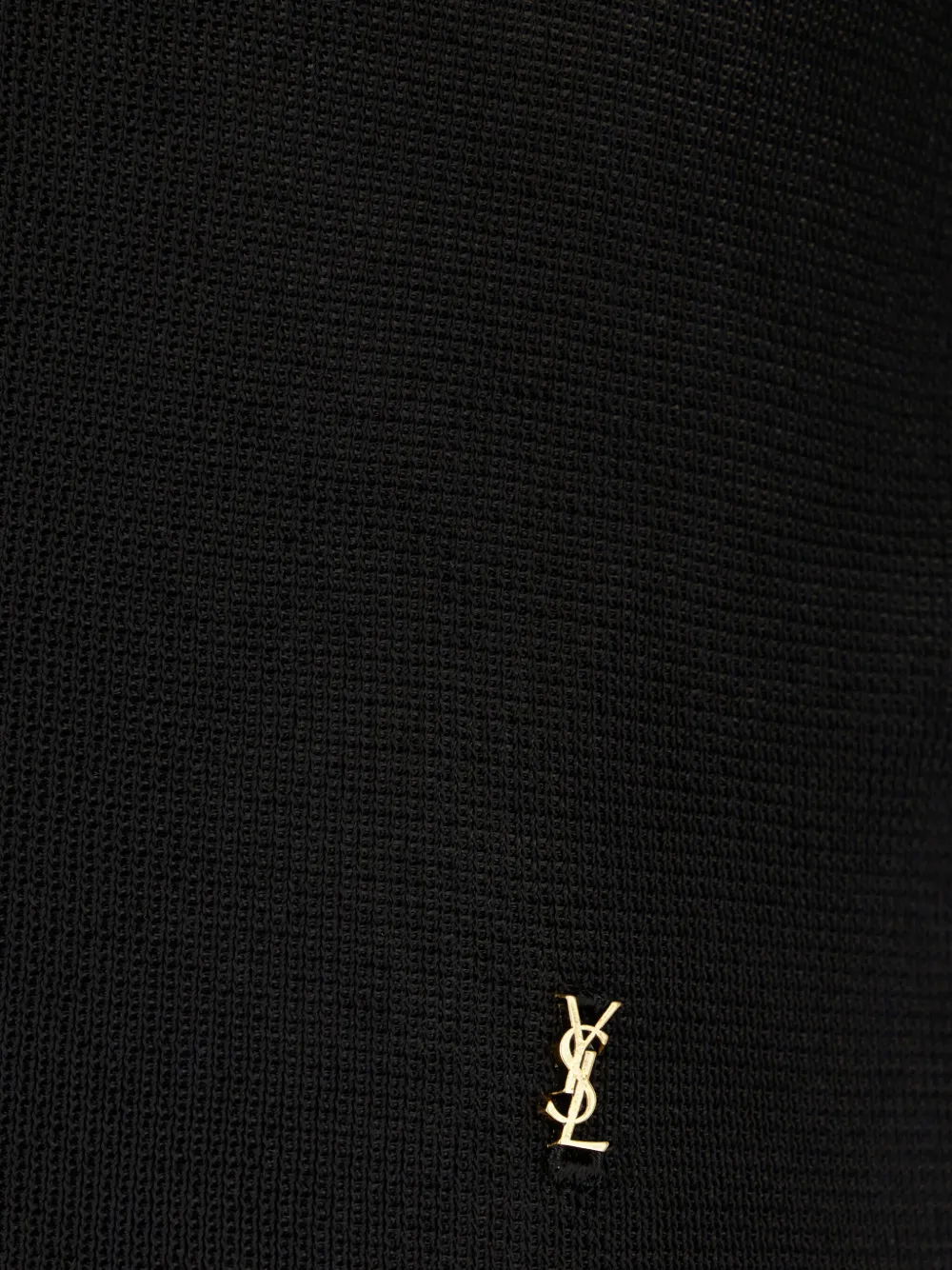 Saint Laurent Cassandre gebreide top Zwart