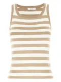 Max Mara striped-pattern ribbed-knit top - White