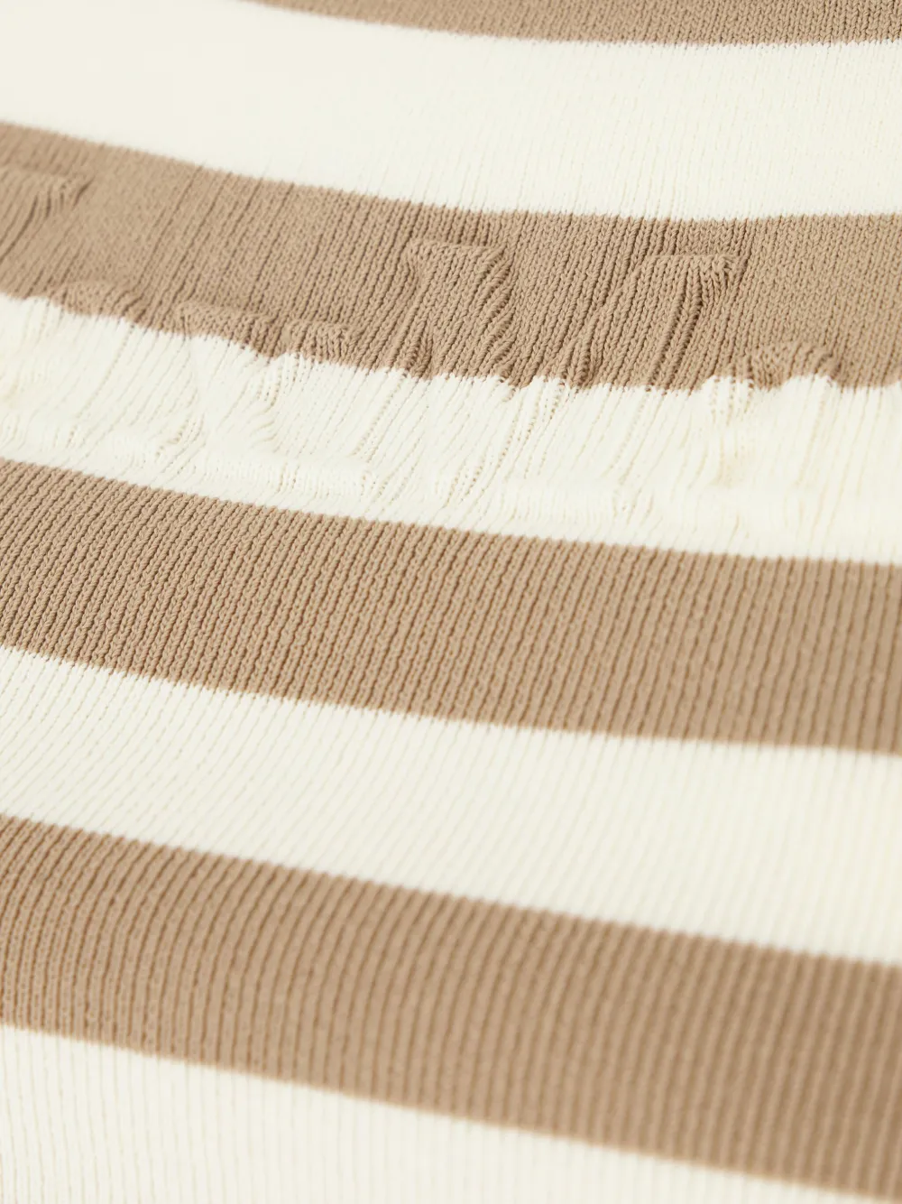 Max Mara Gestreepte ribgebreide top Wit