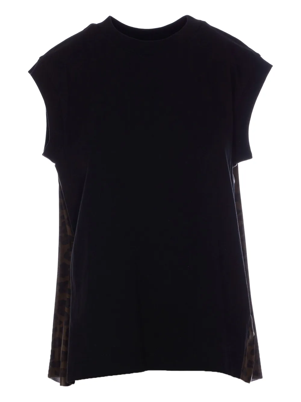 Sacai T-shirt met ruches afwerking Bruin