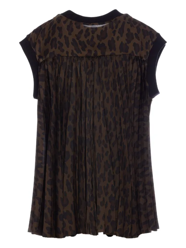【送料&関税込】Sacai Leopard Print Jersey T-shirt sacai Leopard Print x Cotton Jersey T-Shirt | REVERSIBLE