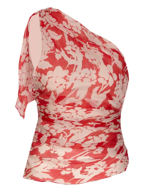 Victoria Beckham blusa drapeada con hombro descubierto