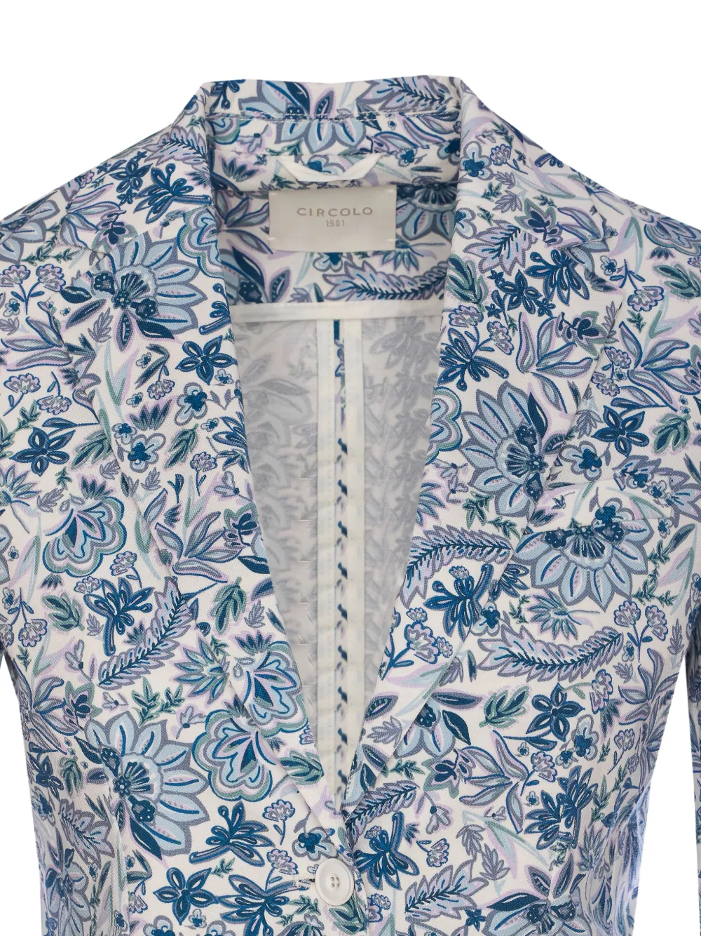 Circolo 1901 Blazer met bloemenprint Blauw