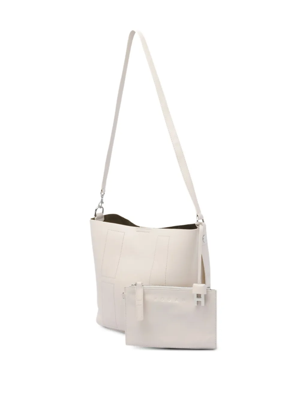 Hogan leather shoulder bag Beige