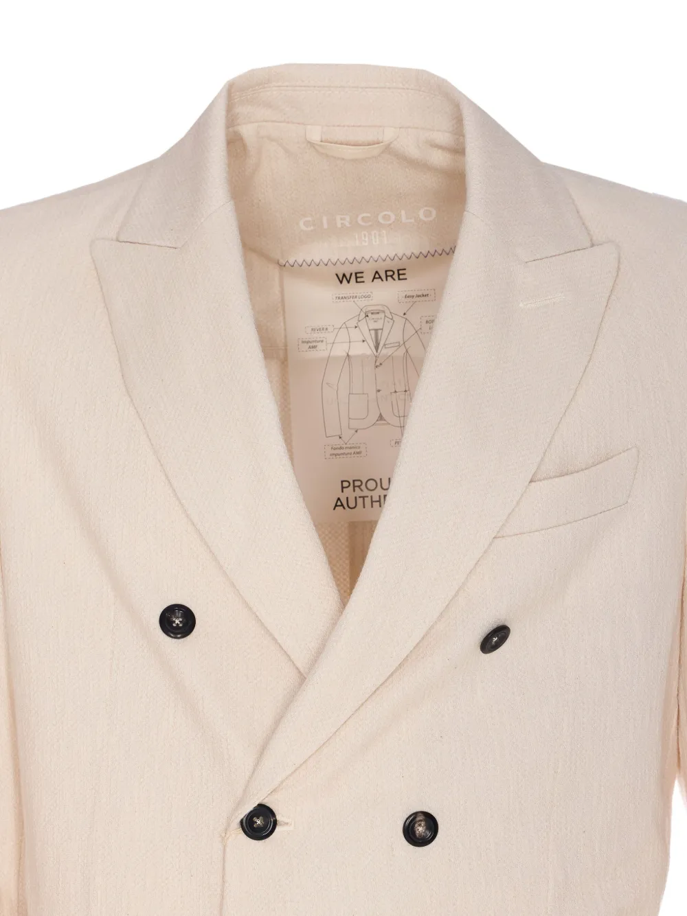 Circolo 1901 Blazer met dubbele rij knopen Beige