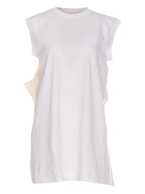sacai vestido corto estilo jersey