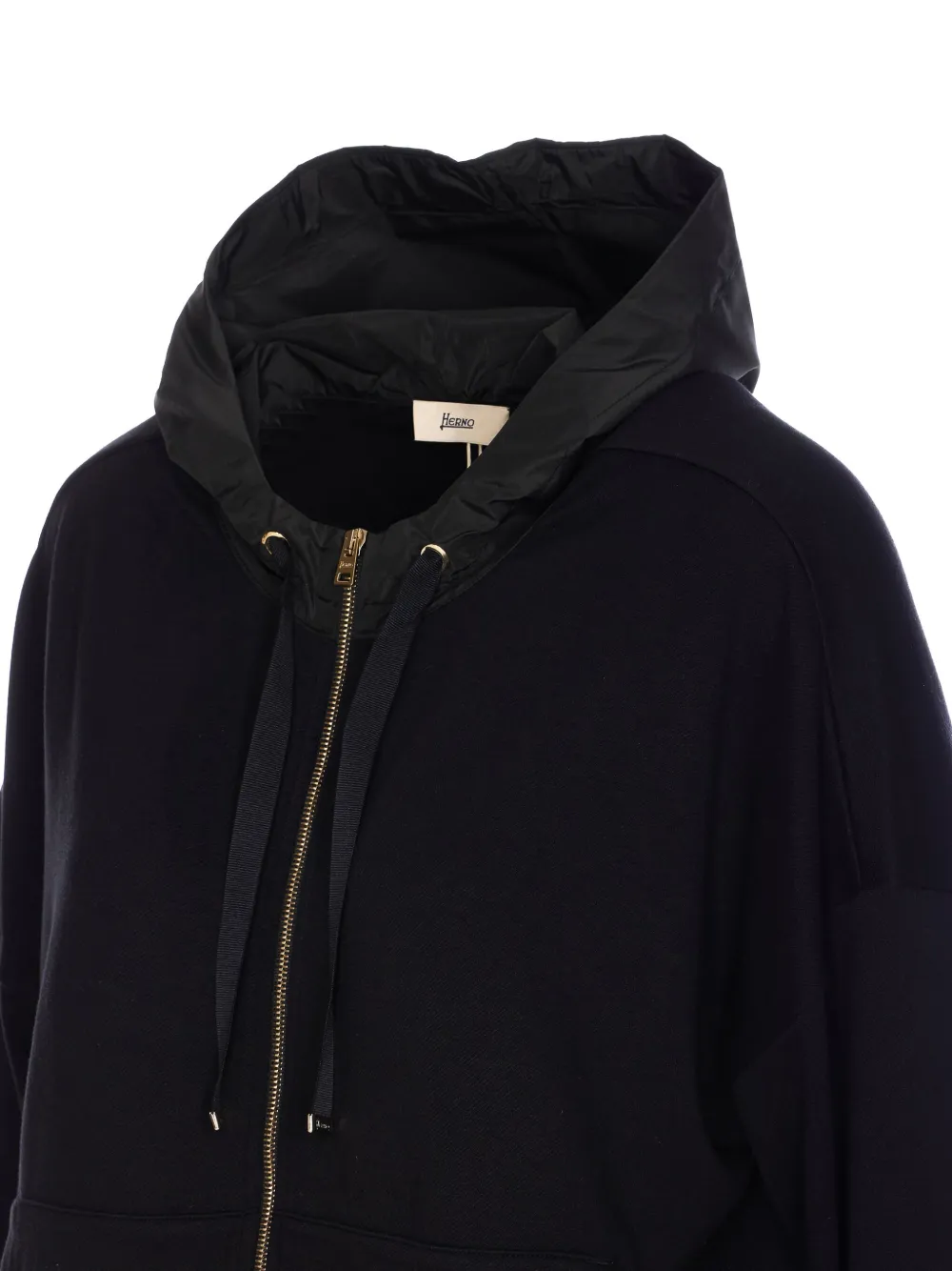Herno Hoodie met vlakken Zwart