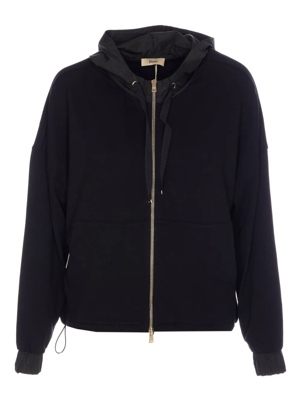 Herno Hoodie met vlakken Zwart