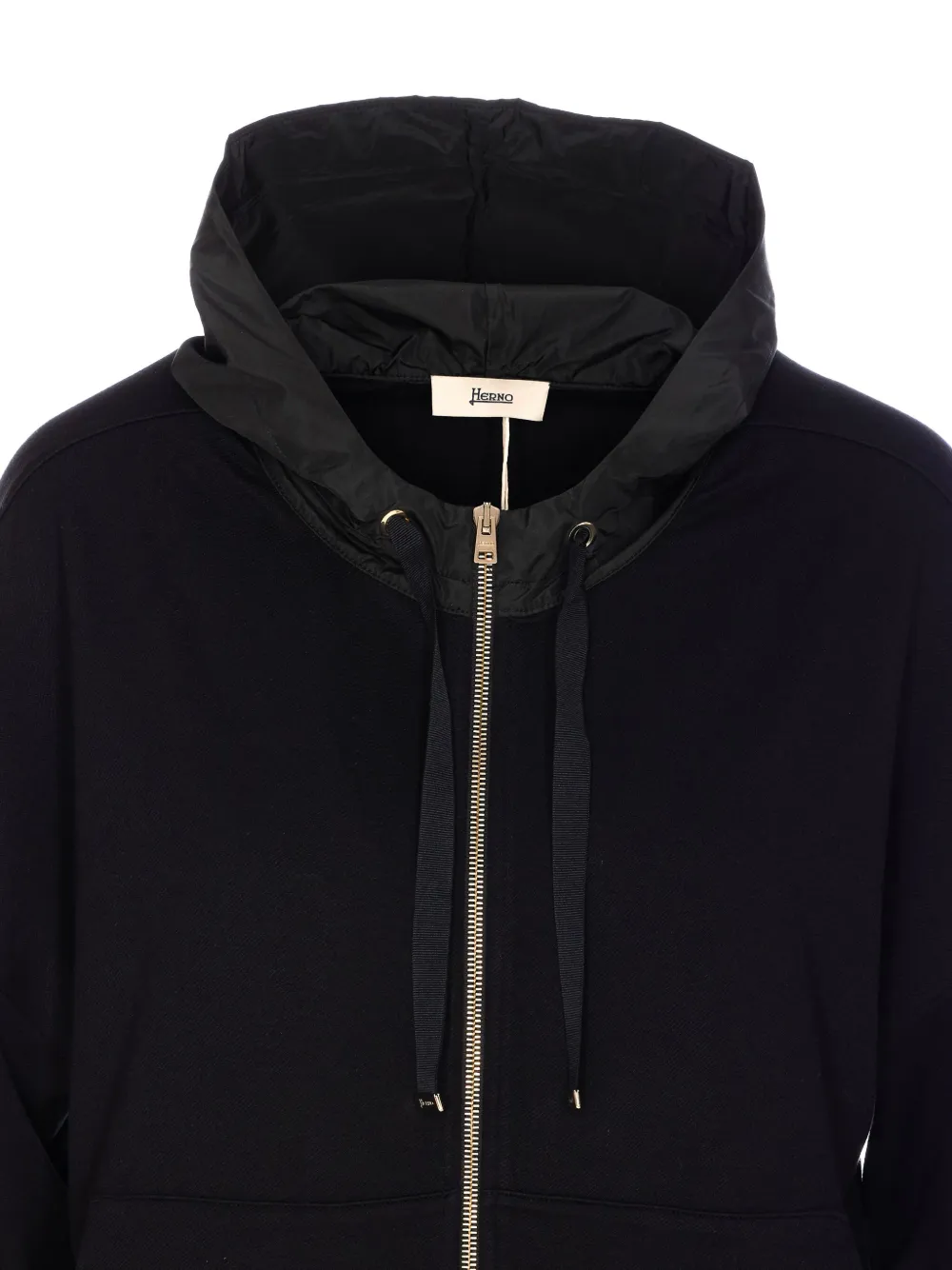 Herno Hoodie met vlakken Zwart