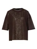 Roberto Collina mélange-effect knitted top - Brown
