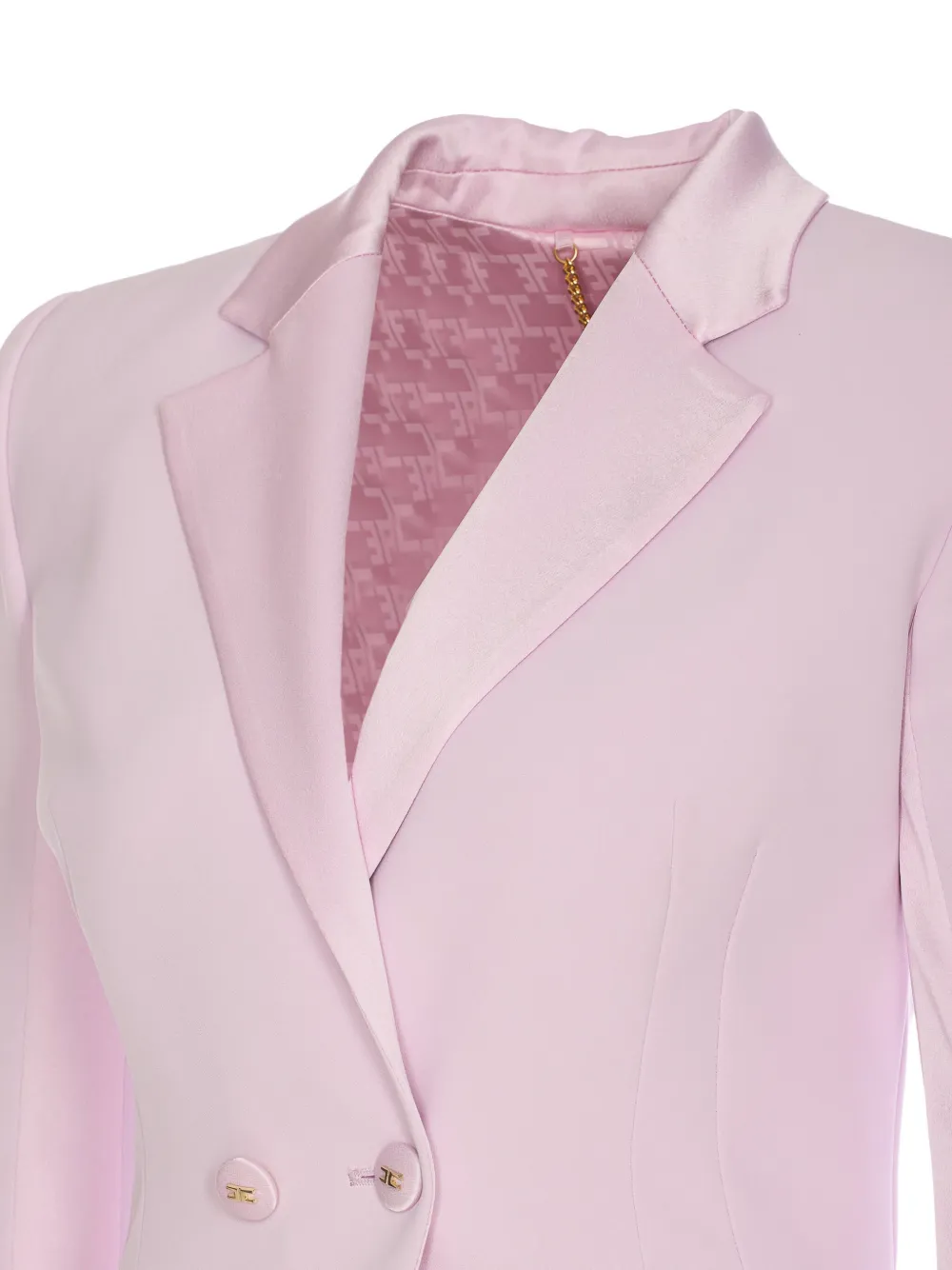 Elisabetta Franchi Blazer met dubbele rij knopen Roze