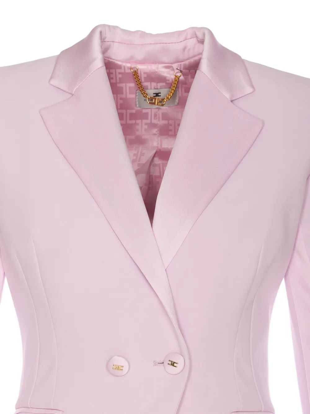 Elisabetta Franchi Blazer met dubbele rij knopen Roze