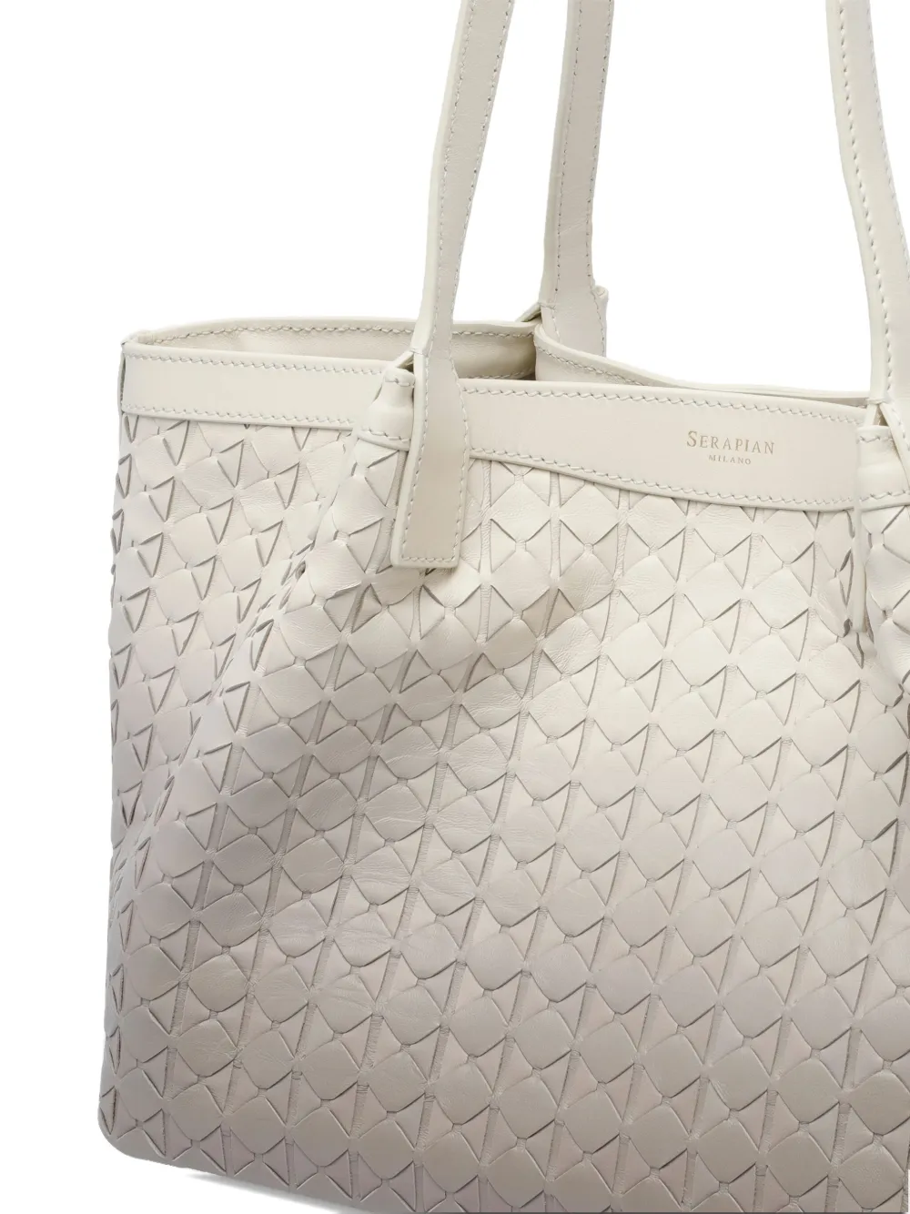 Serapian Mosaico Shoulder Bag In White