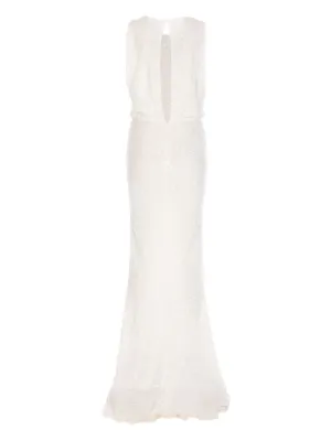 ワンピース ELISABETTA FRANCHI Woman Dress Ivory AM01Q 360 Elisabetta Franchi Woman Red Carpet Silk Dress with
