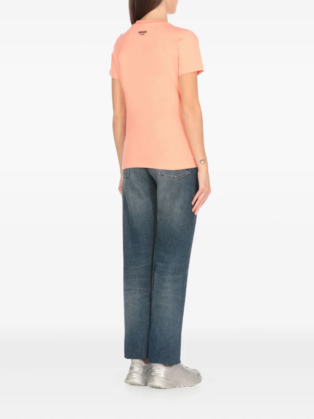 Kenzo T-shirt met geborduurd logo Roze