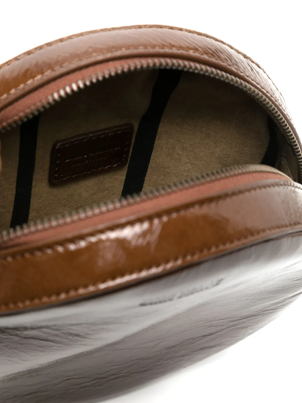 Uma Wang Kleine ronde crossbodytas Bruin