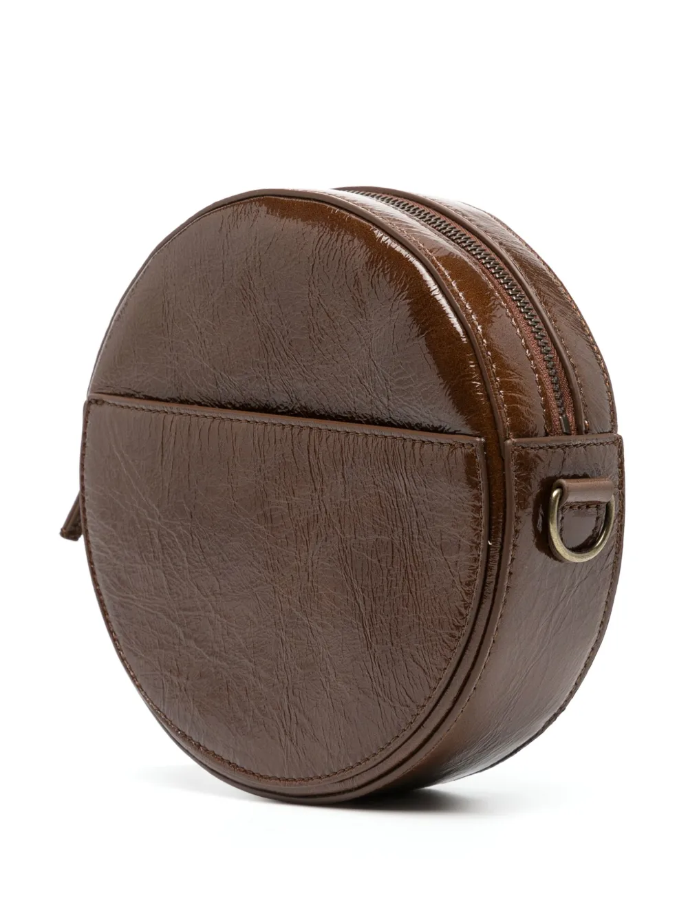 Uma Wang Kleine ronde crossbodytas Bruin