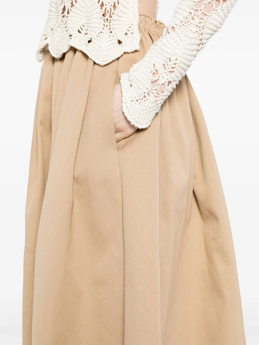 Gabriela Hearst Chiara midi-rok Bruin