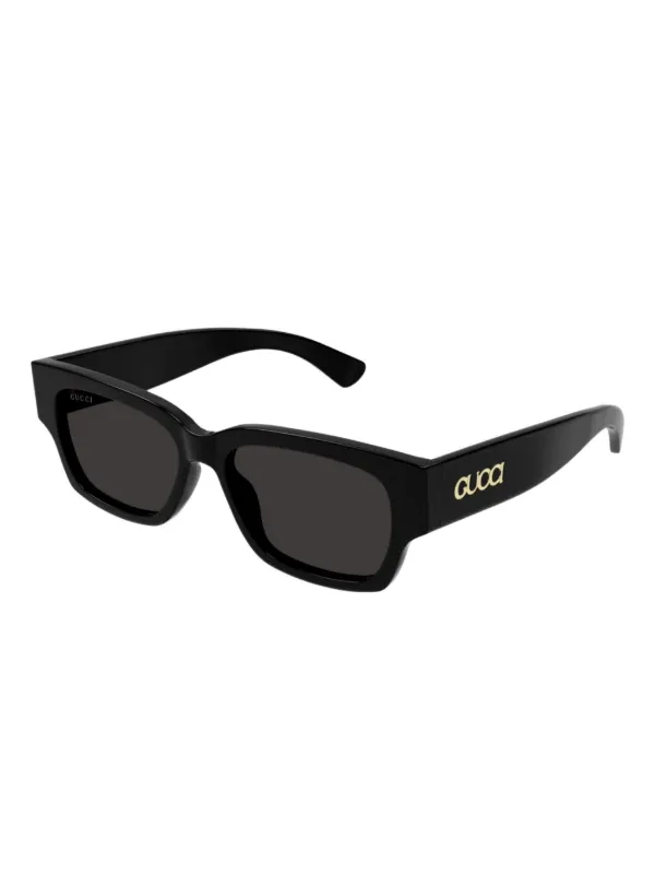 Gucci Eyewear ロゴ サングラス | ブラック | FARFETCH JP