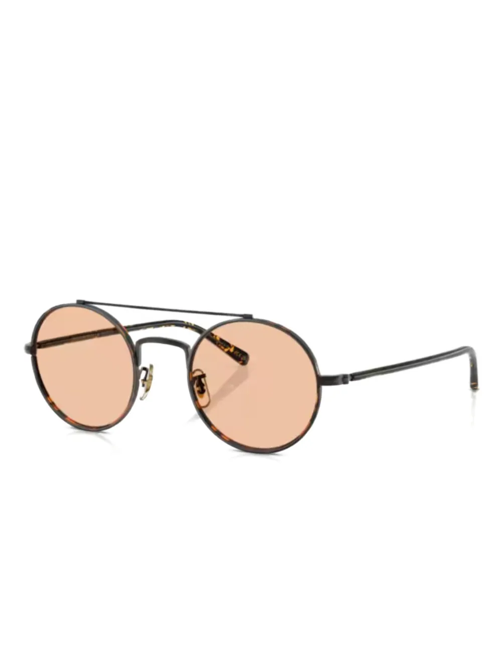 Oliver Peoples Etlin zonnebril met rond montuur Beige