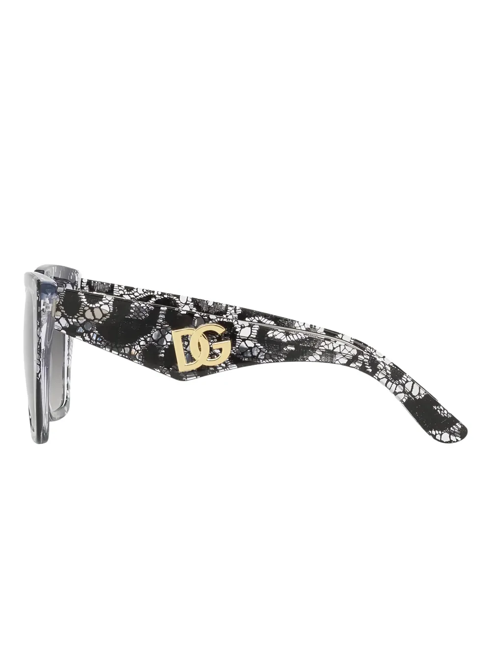 Dolce & Gabbana Eyewear lace geometric sunglasses - Zwart