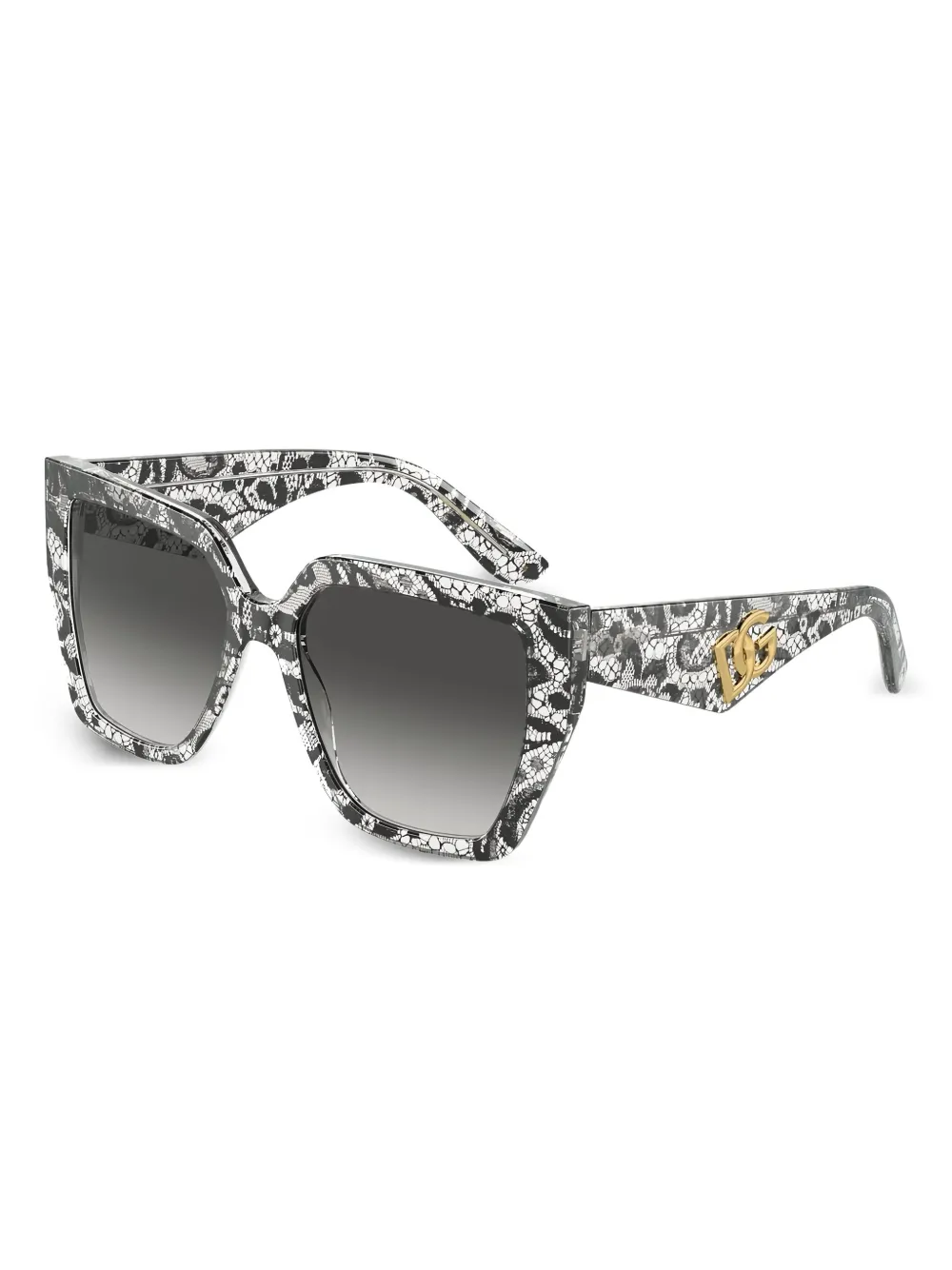 Dolce & Gabbana Eyewear lace geometric sunglasses - Nero