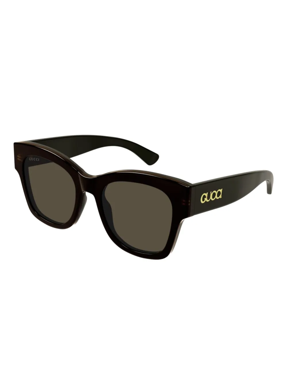 Gucci Eyewear Zonnebril met vlinder montuur - Bruin