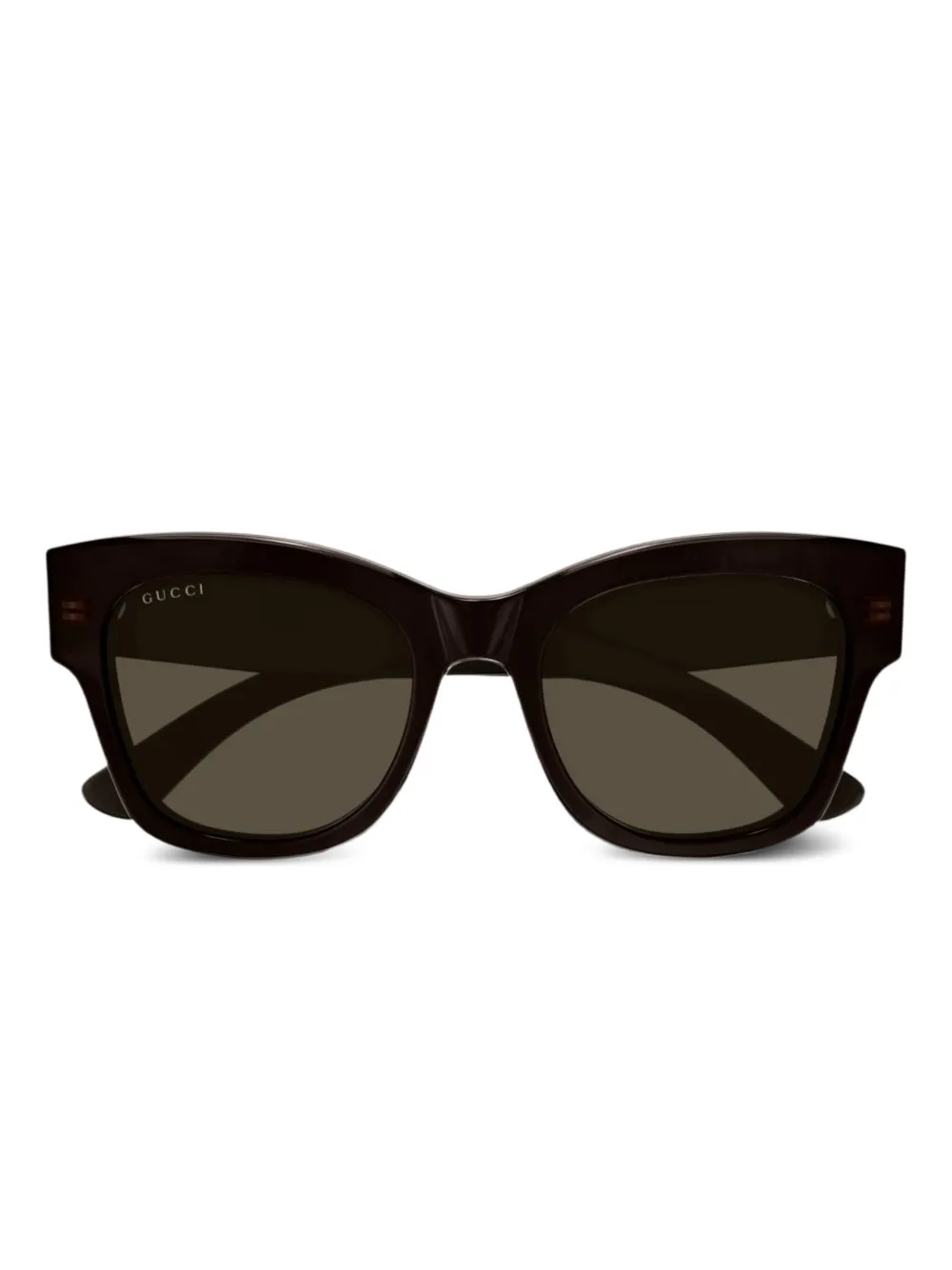 Gucci Eyewear Zonnebril met vlinder montuur Bruin