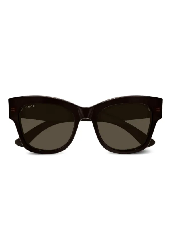 Gucci Eyewear Lentes De Sol Con Armazón Estilo Mariposa Marrón FARFETCH  CO