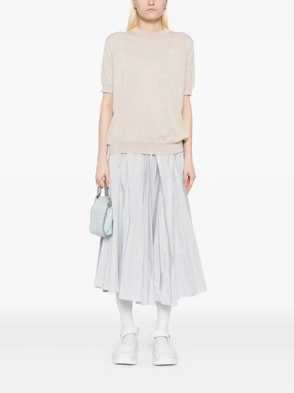 Sofie D'hoore Memhis blouse met korte mouwen - Beige