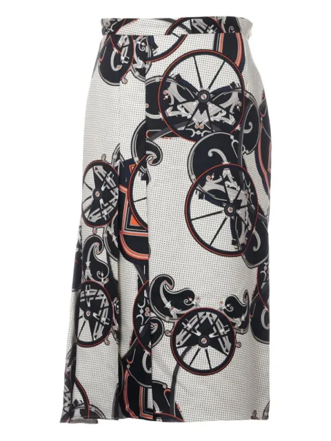 Hermès Pre-Owned falda midi de seda 1990-2010