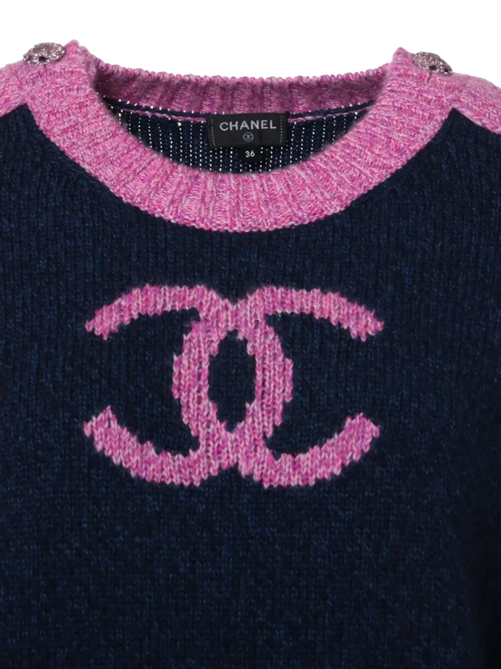 Pre-owned Chanel 2022-2023 Cashmere Sweater In Blue