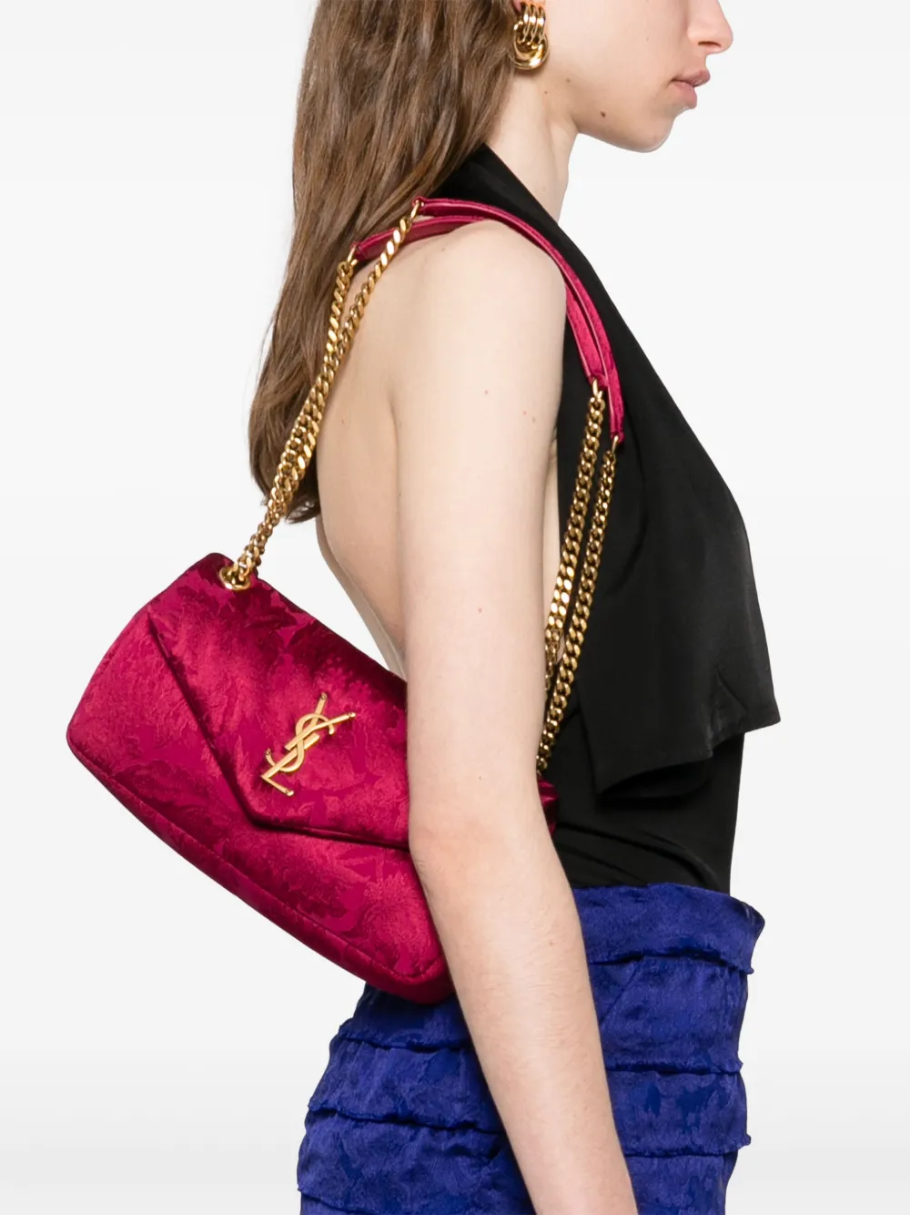 Saint Laurent Calypso kleine schoudertas - Roze