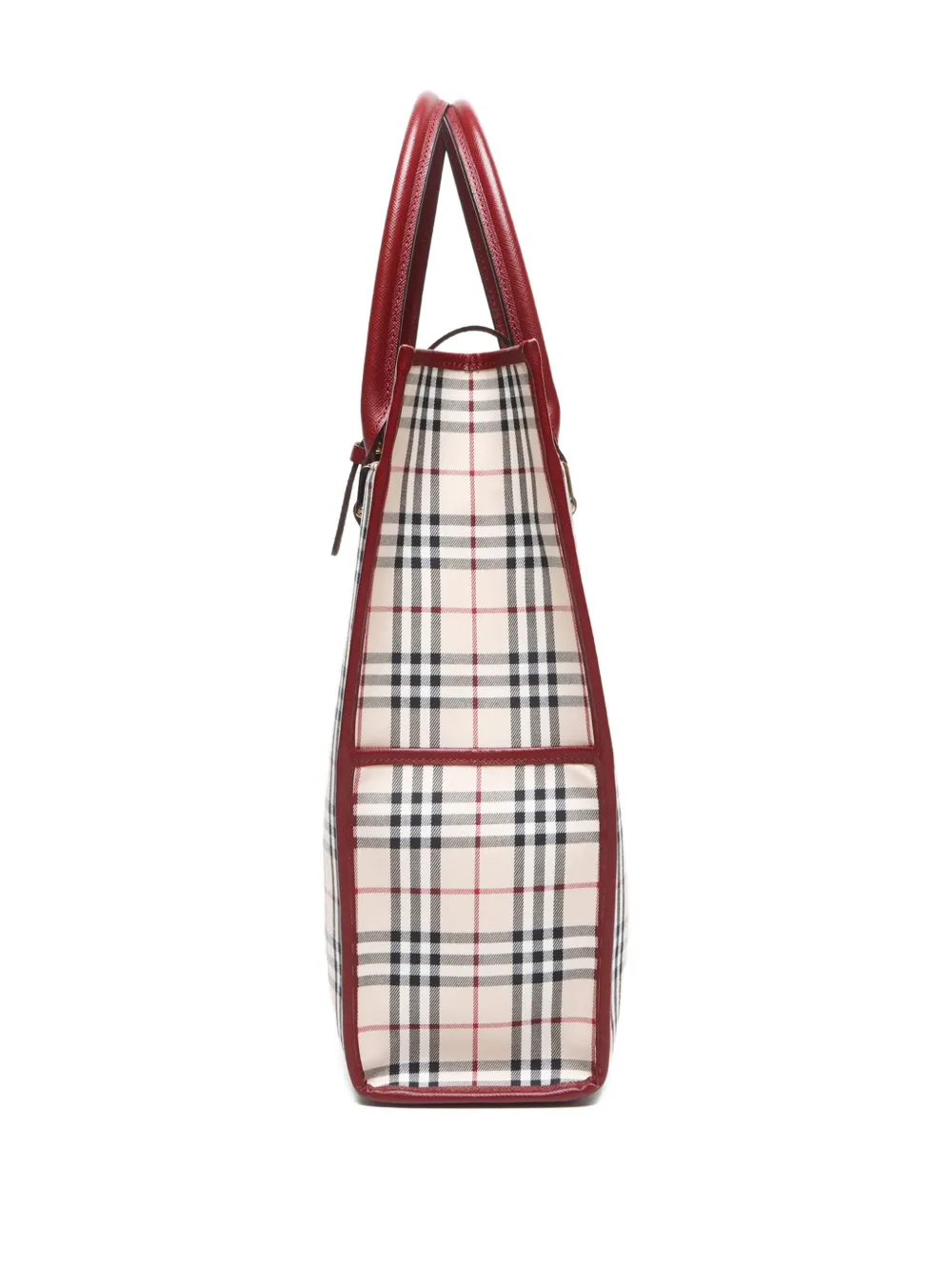 Pre-owned Burberry 2000-2020 House Check Canvas Handbag In Neutrals