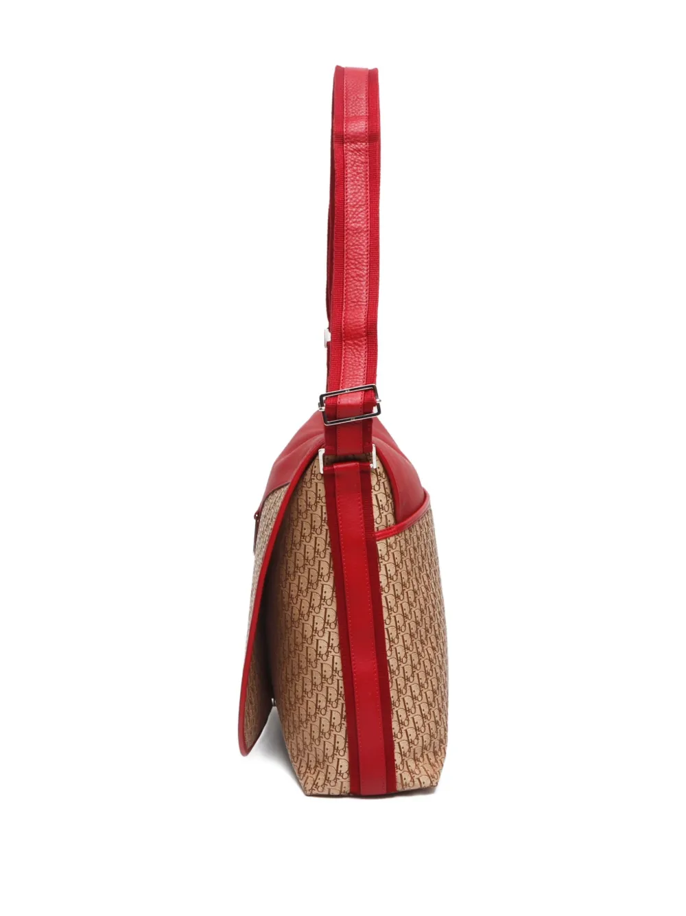 Pre-owned Dior 2000-2020 Street Chic Trotter Shoulder Bag In Red