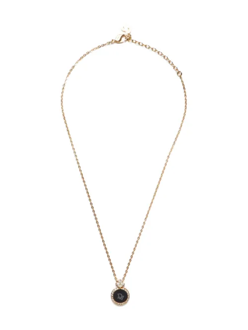 Collier à pendentif gravé (années 1990-2015) - Christian Dior Pre-Owned - Modalova