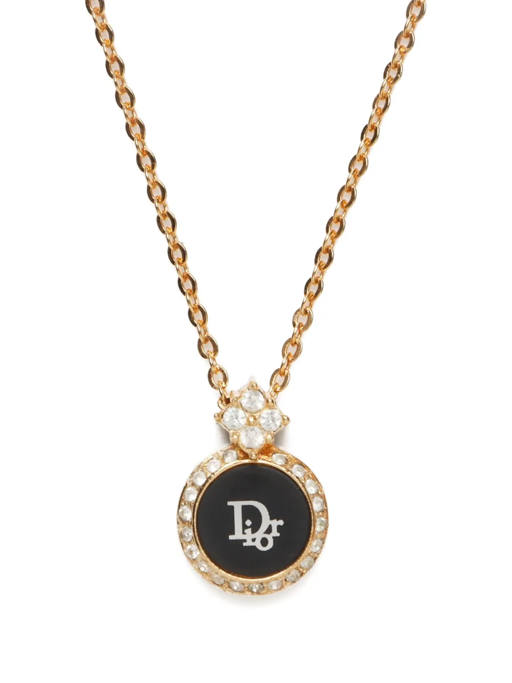 Christian Dior Pre-Owned 1990-2015 logo-engraved pendant necklace | Image 2