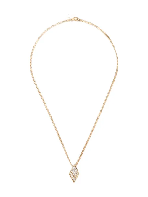 Collier à pendentif orné de strass (1990-2015) - Christian Dior Pre-Owned - Modalova
