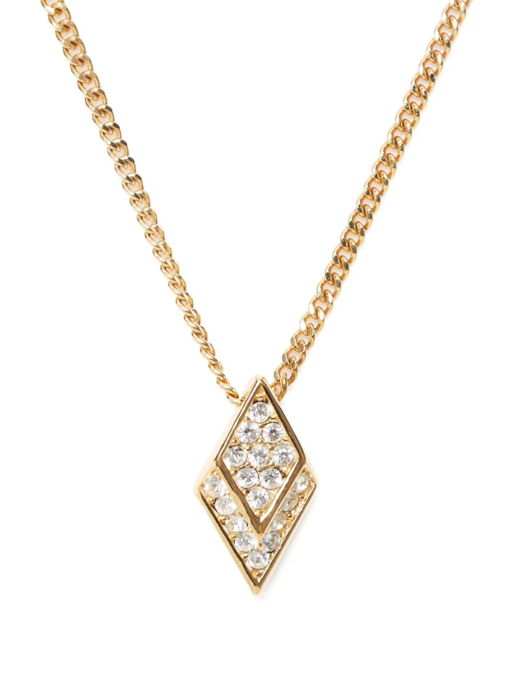Christian Dior Pre-Owned 1990-2015 rhinestone-embellished pendant necklace | Image 2