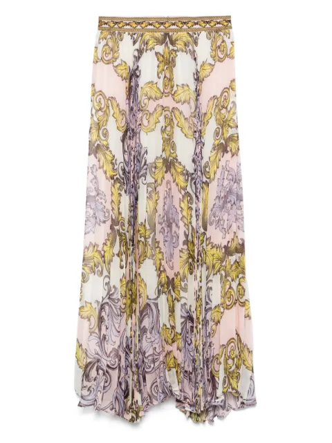 alice + olivia embroidered-waistband maxi skirt