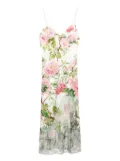 alice + olivia floral-print midi dress - White