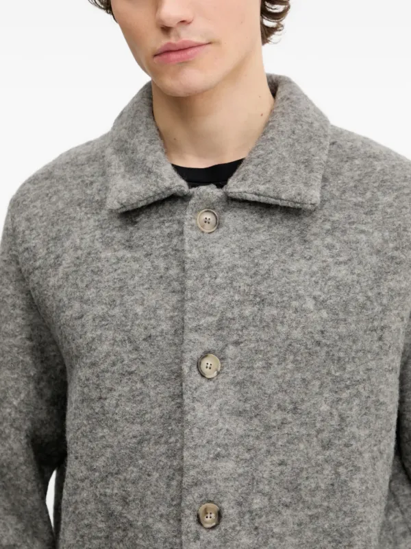 A.P.C. Thais patch-pocket wool-blend Jacket | Grey | FARFETCH